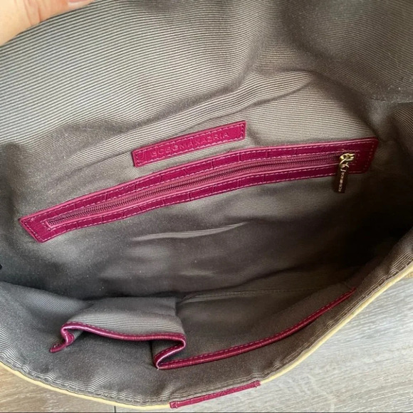 BCBGMAXAZRIA  Cream Leather Clutch - Picture 10 of 16